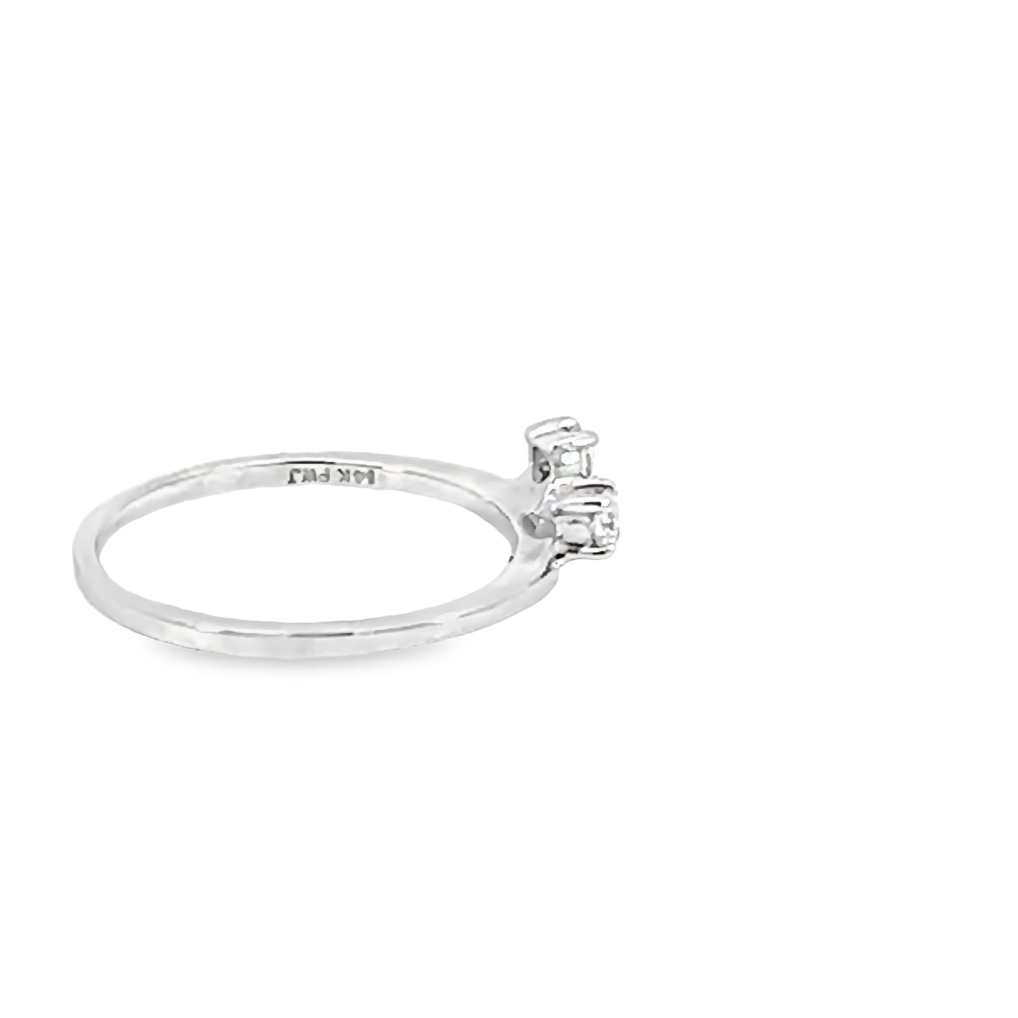 14k White Gold Diamond Ring Wrap