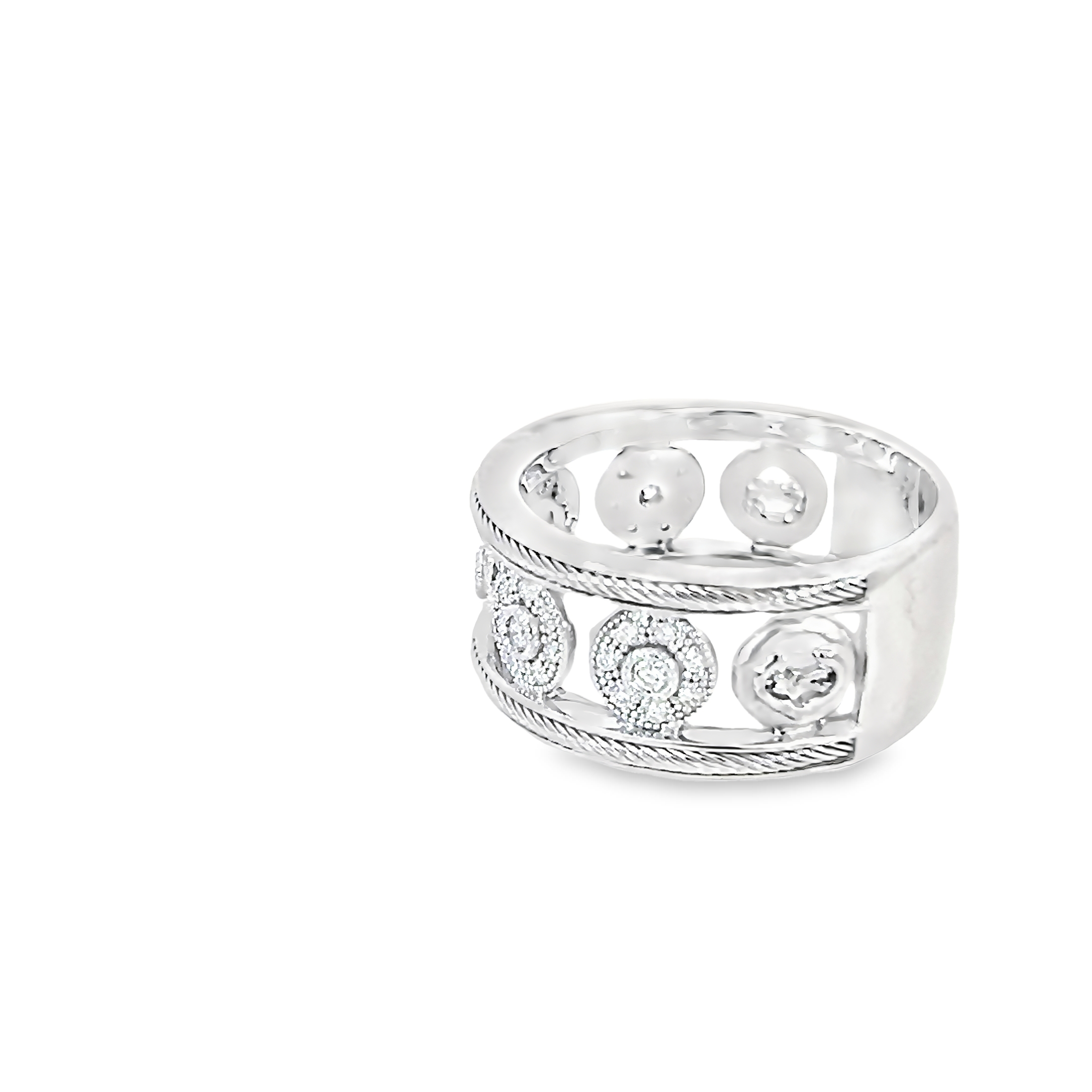 18k White Gold Diamond Band