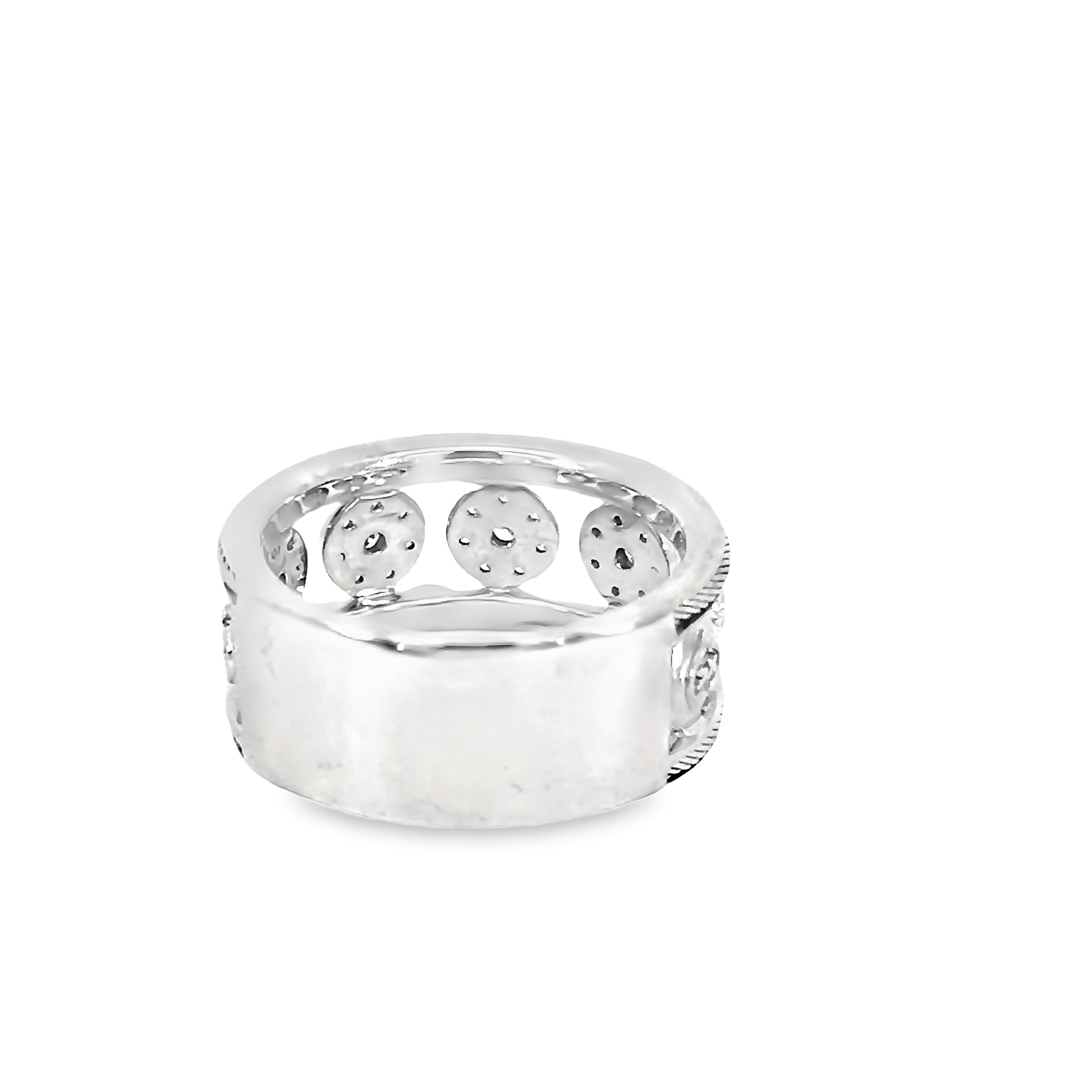 18k White Gold Diamond Band