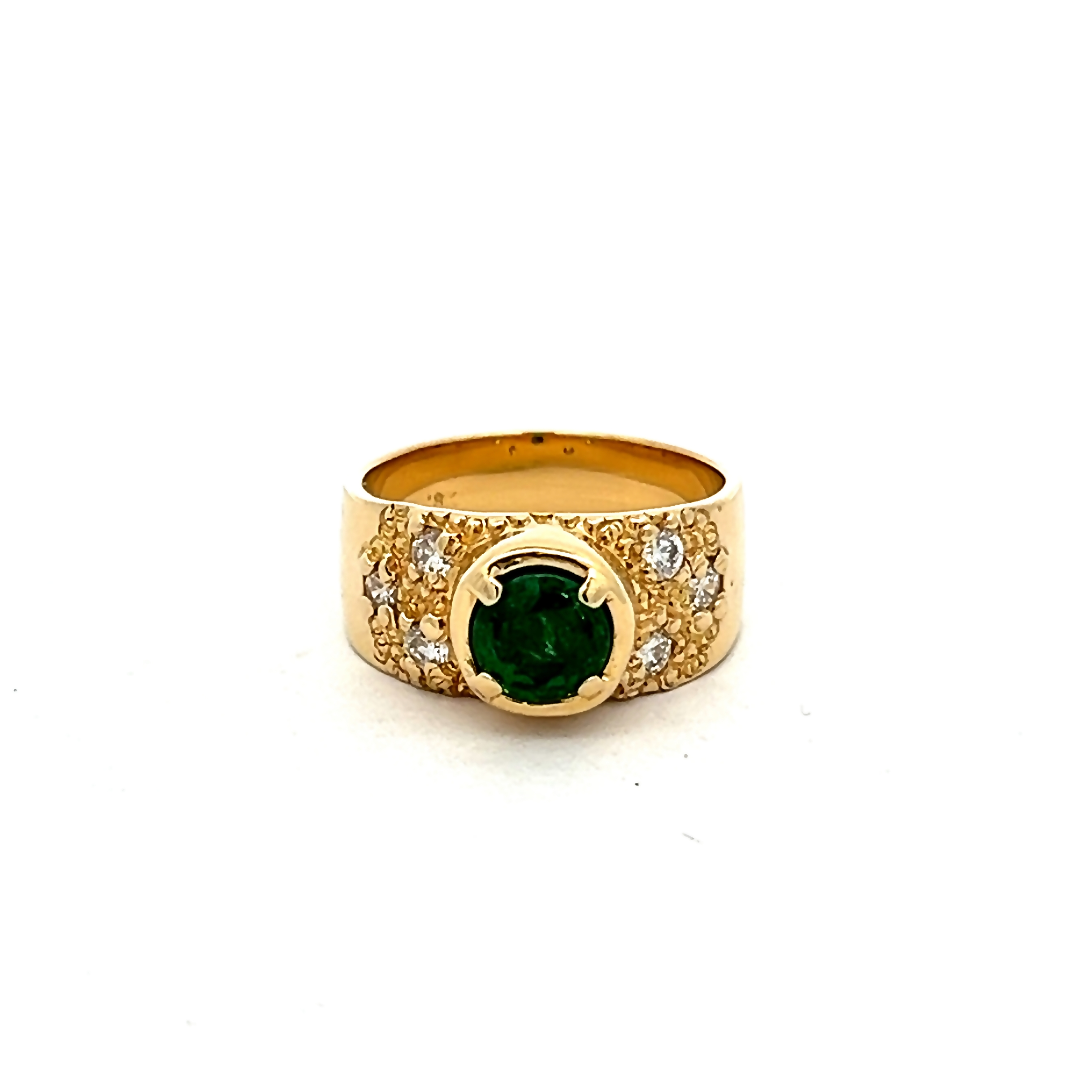 18k Yellow Gold Tsavorite Garnet Ring