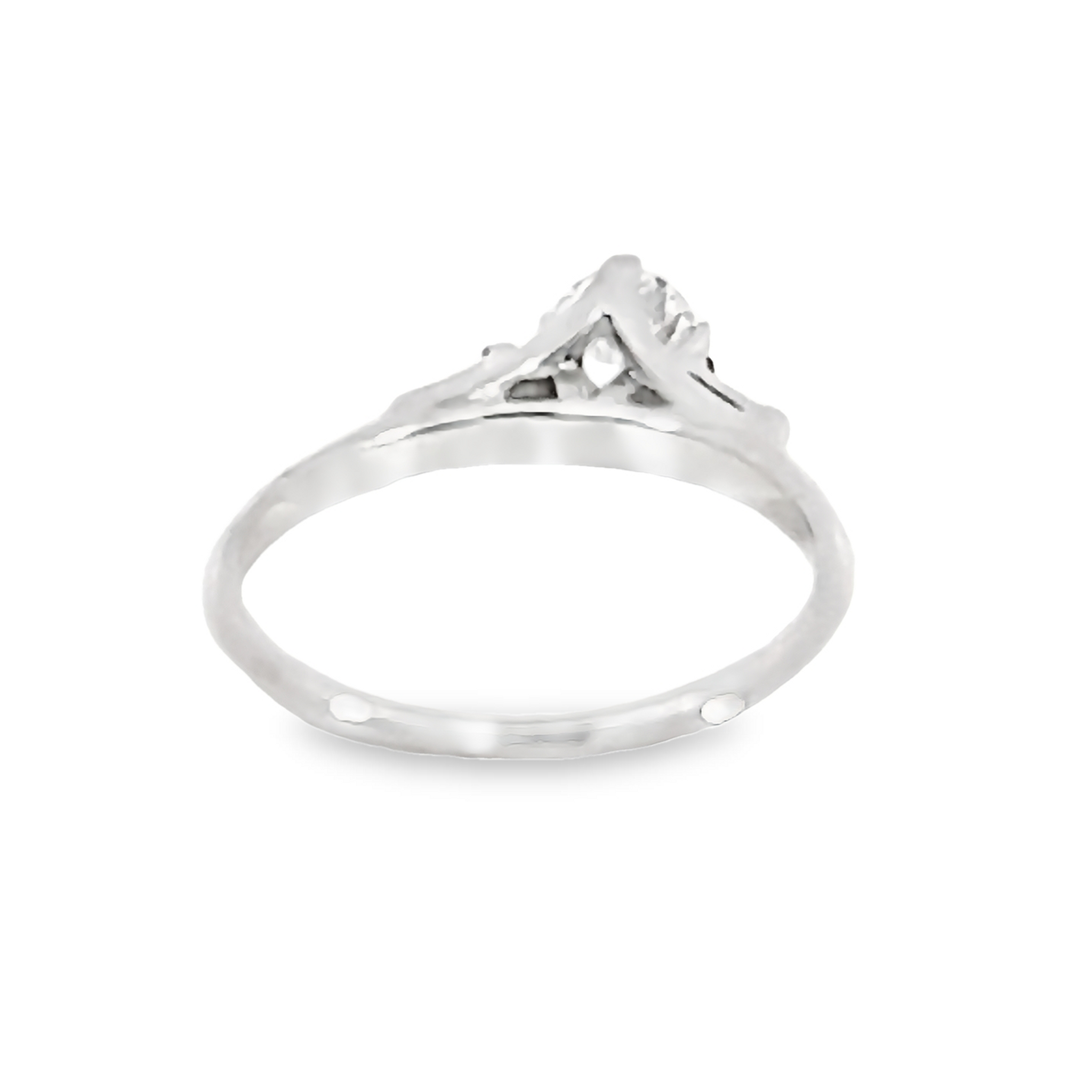 Round Brilliant Diamond Engagement Ring With Side Accents