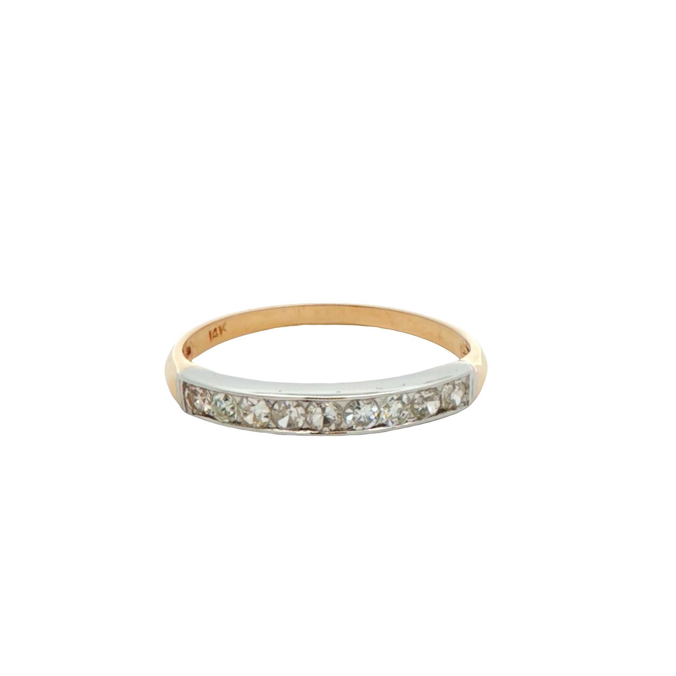 14k Yellow Gold Diamond Band