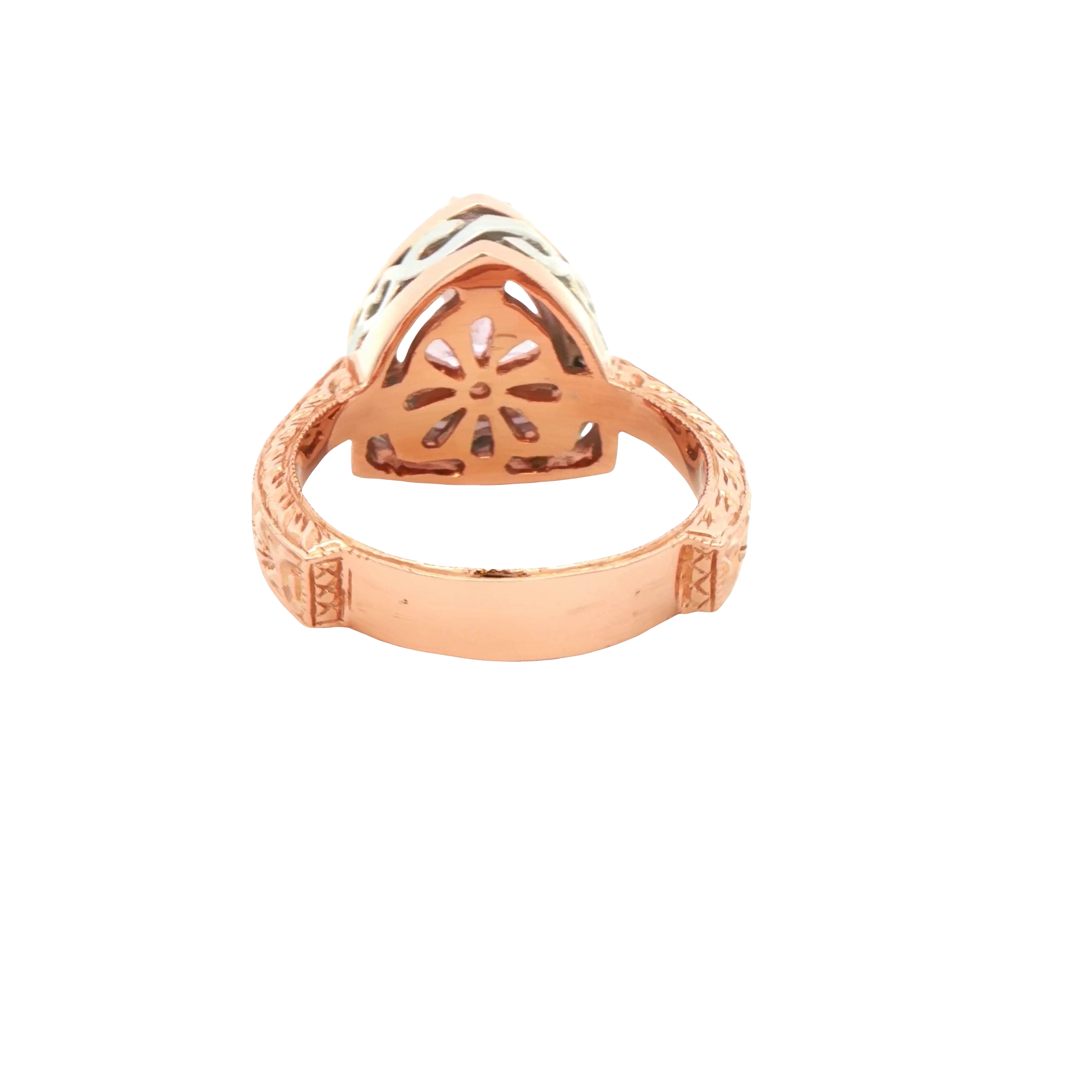 14k Rose Gold Topaz And Diamond Ring