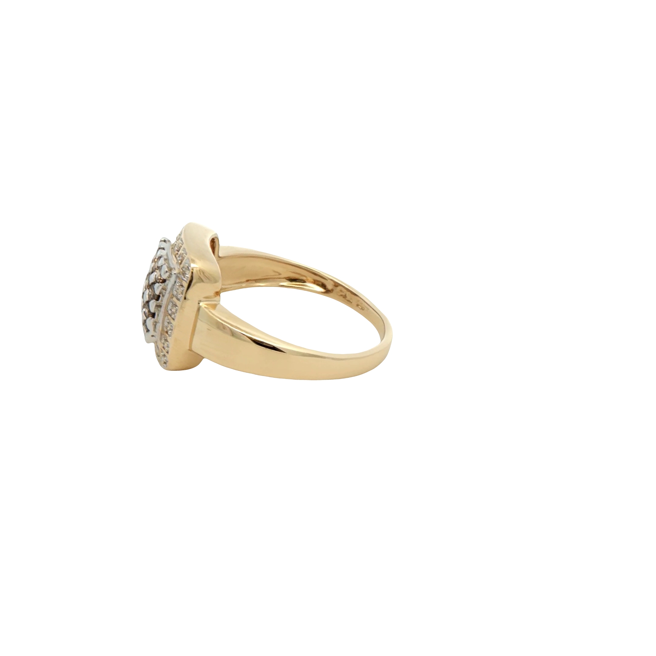 14k Yellow Gold Chocolate Diamond Ring