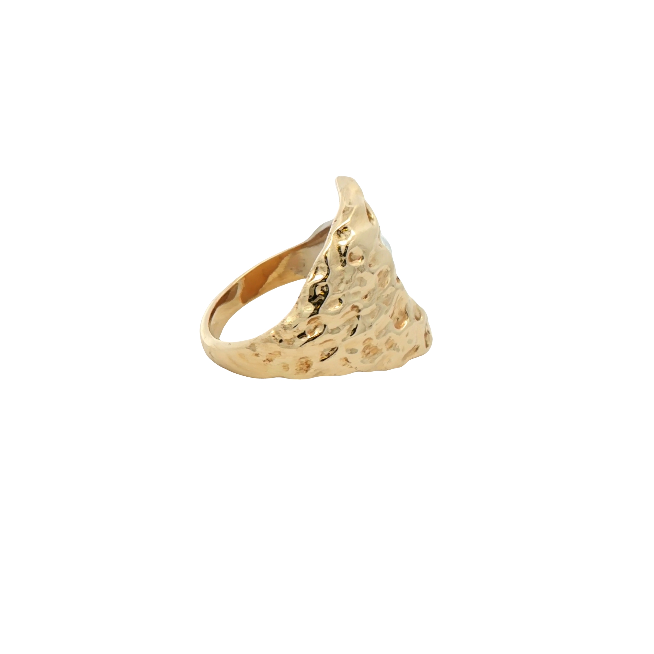 14k Yellow Gold Free Form Estate Ring