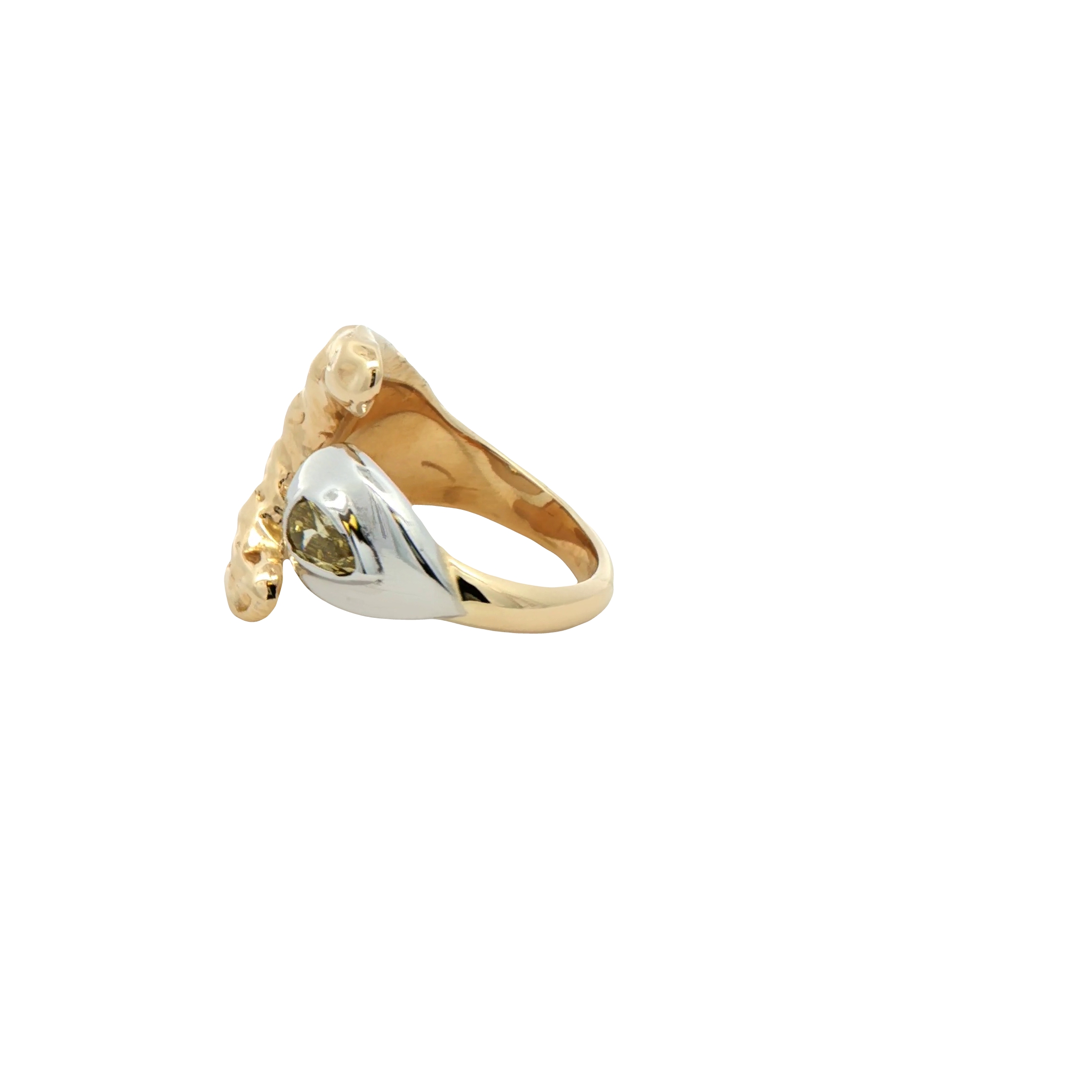 14k Yellow Gold Free Form Estate Ring