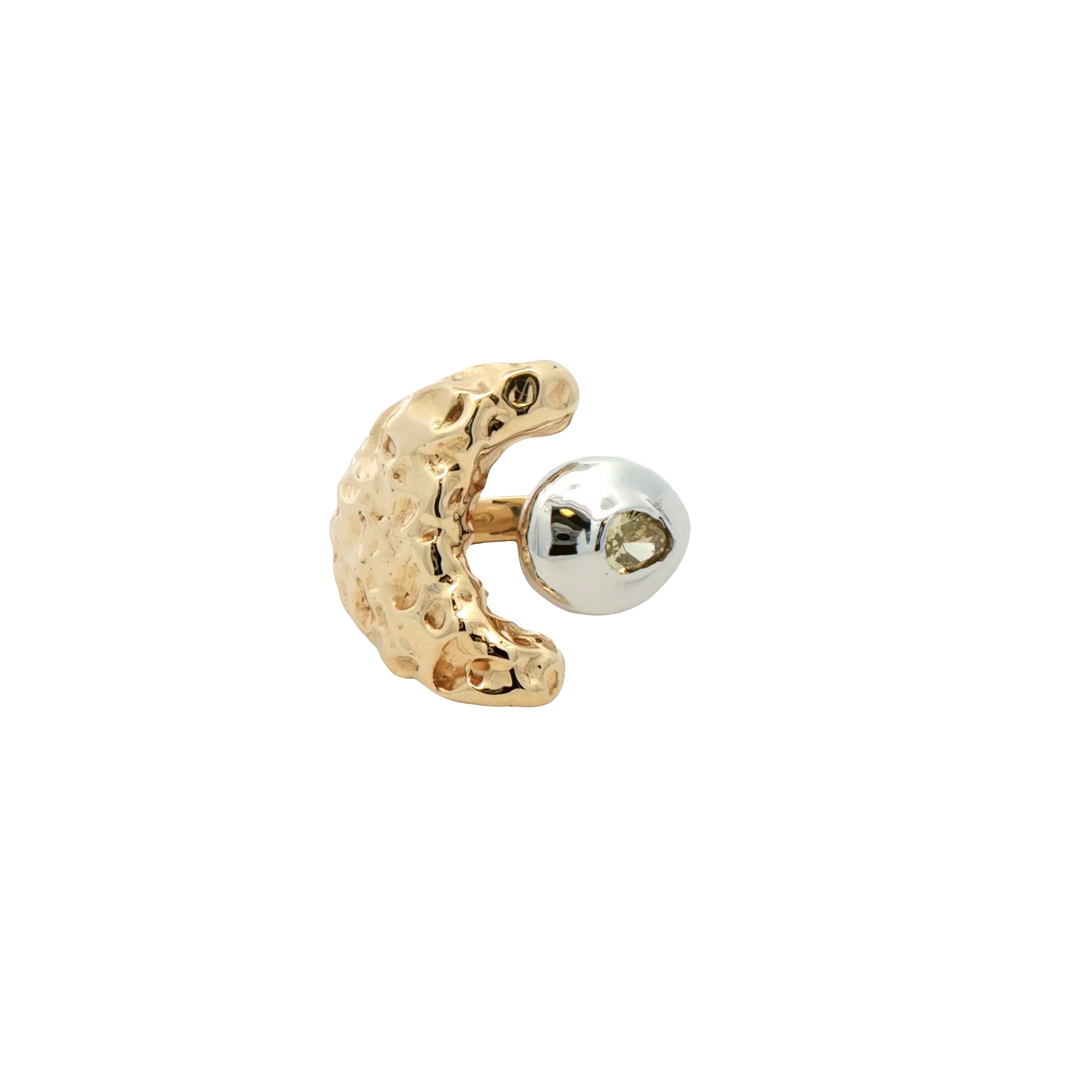 14k Yellow Gold Free Form Estate Ring