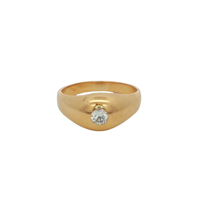 14k Yelllow Gold Antique Diamond Ring