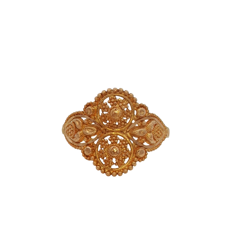 22k Yellow Gold Geometric Ring