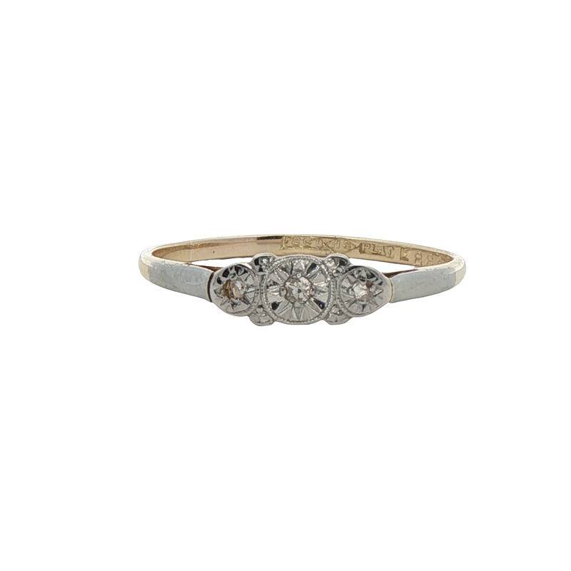 18k And Platinum Two-toned Diamond Ring