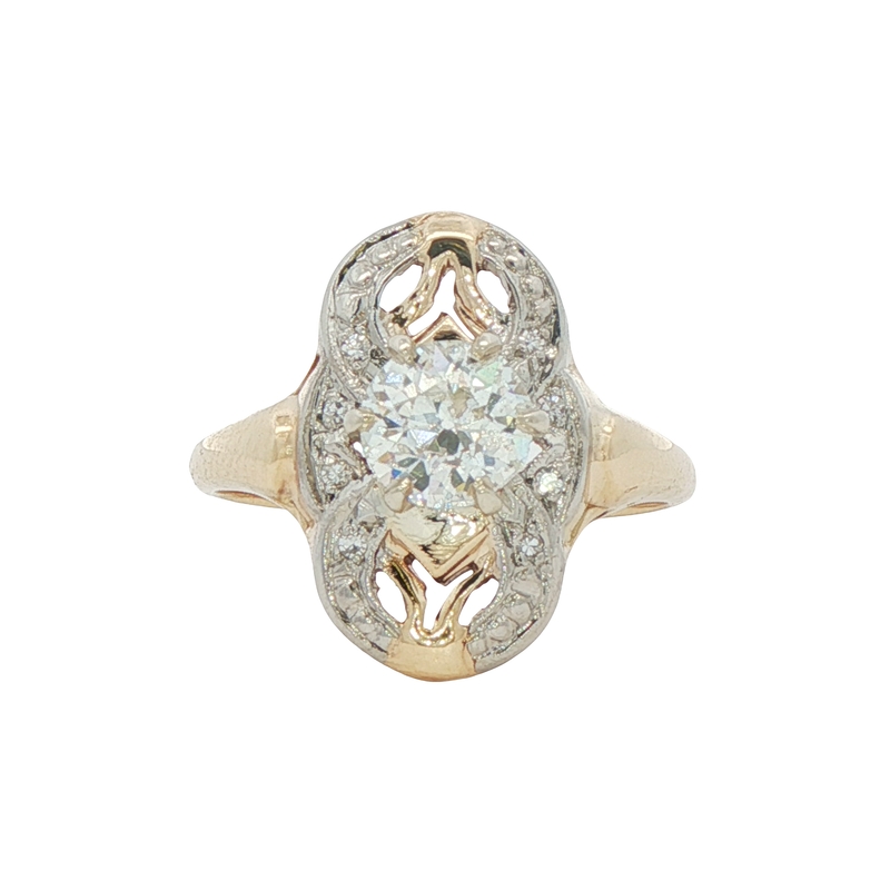 18k Two-tone Engagement Ring