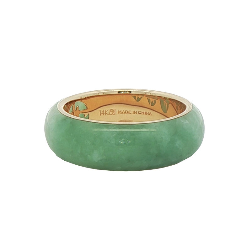 14k Yellow Gold And Jadeite Ring