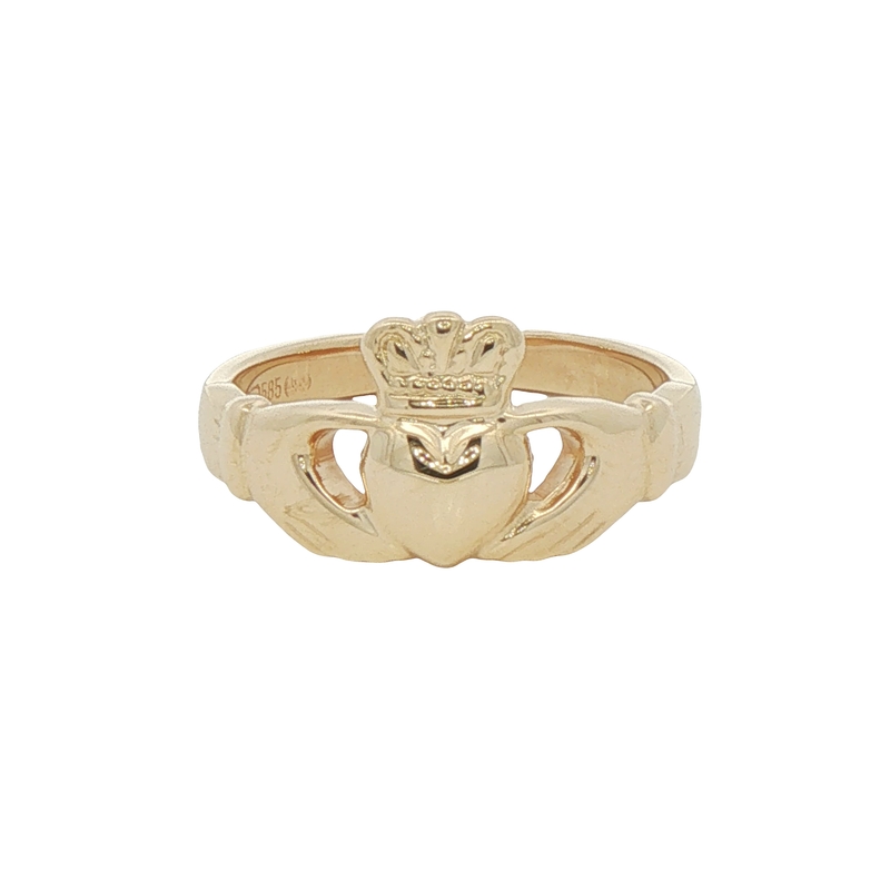 14k Yellow Gold Claddagh Ring
