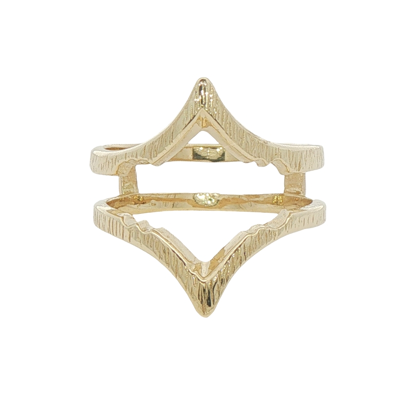 14k Yellow Gold Ring Guard