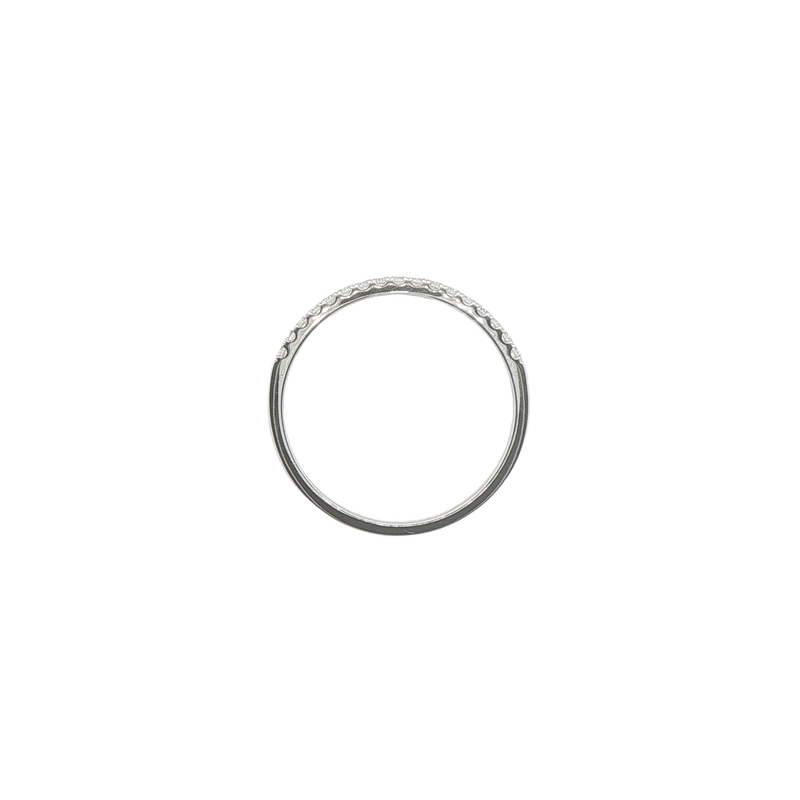 14k White Gold Diamond Wedding Band