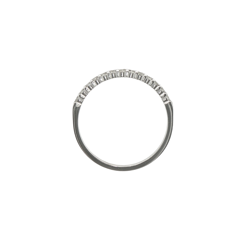 14k White Gold Diamond Wedding Band