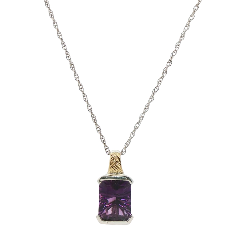 Two-toned Amethyst Necklace