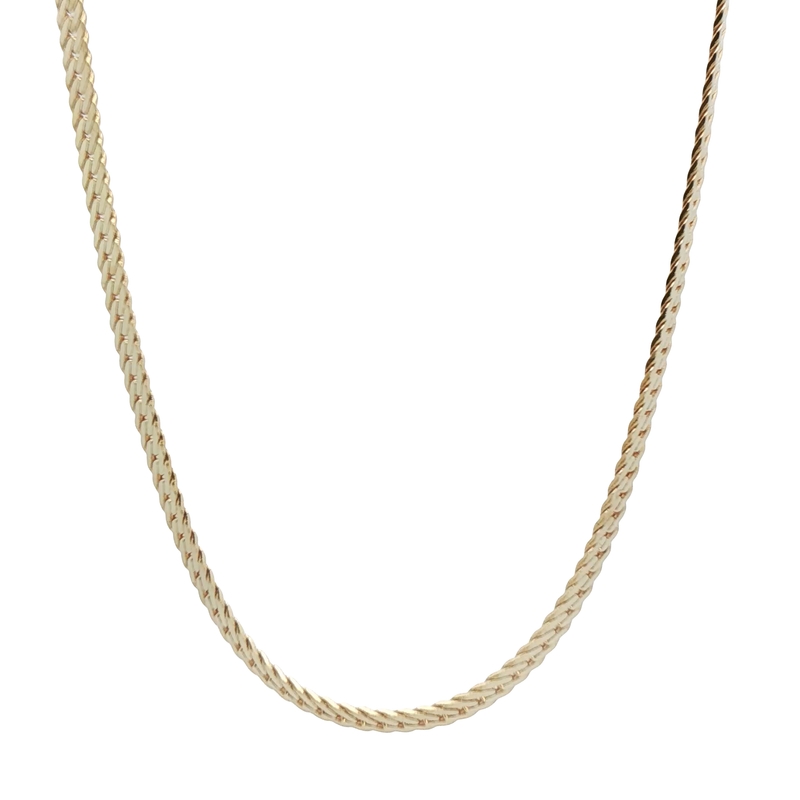 14k Yellow Gold Herringbone Chain