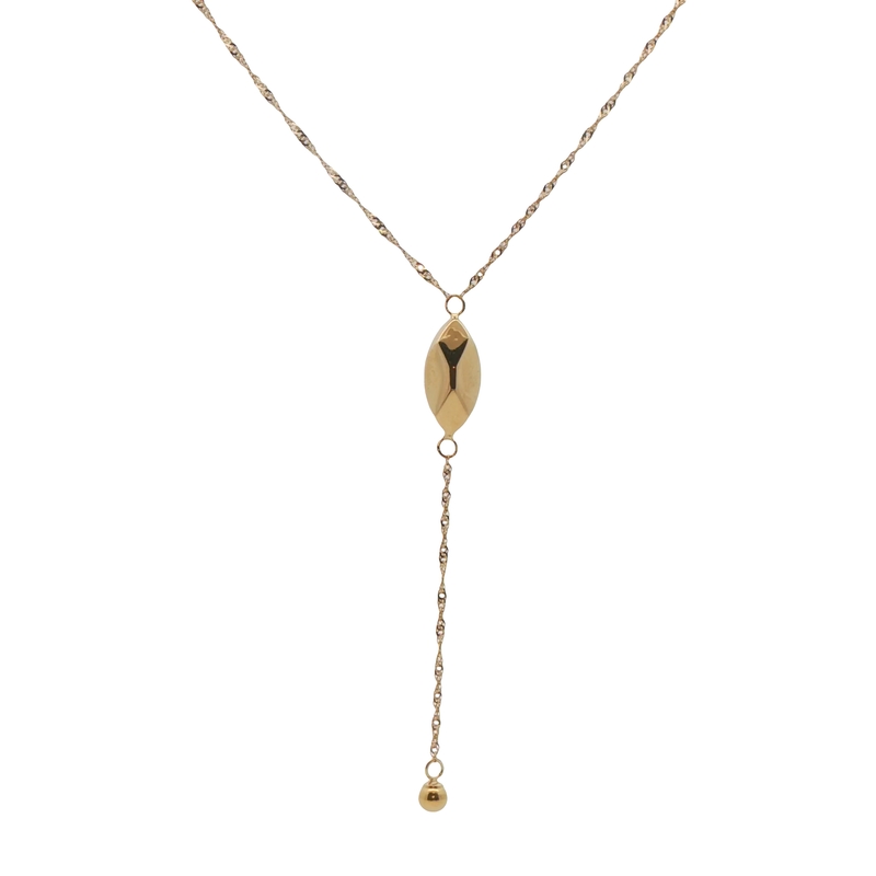 14k Yellow Gold Drop Necklace