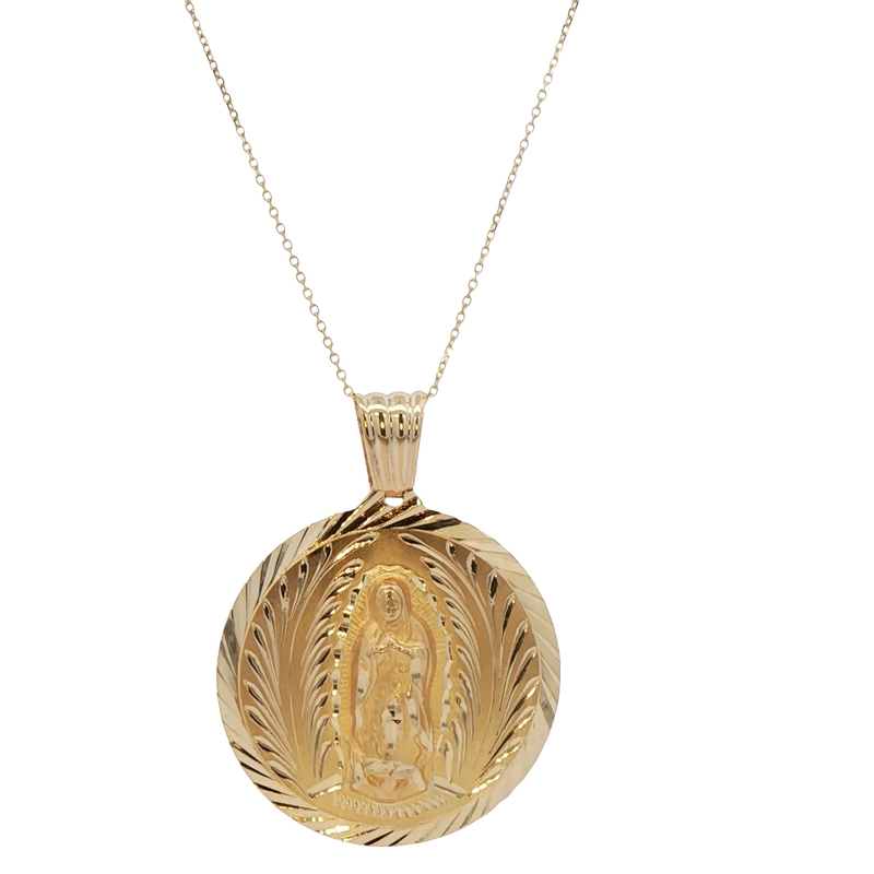 14k Yellow Gold Circle Pendant