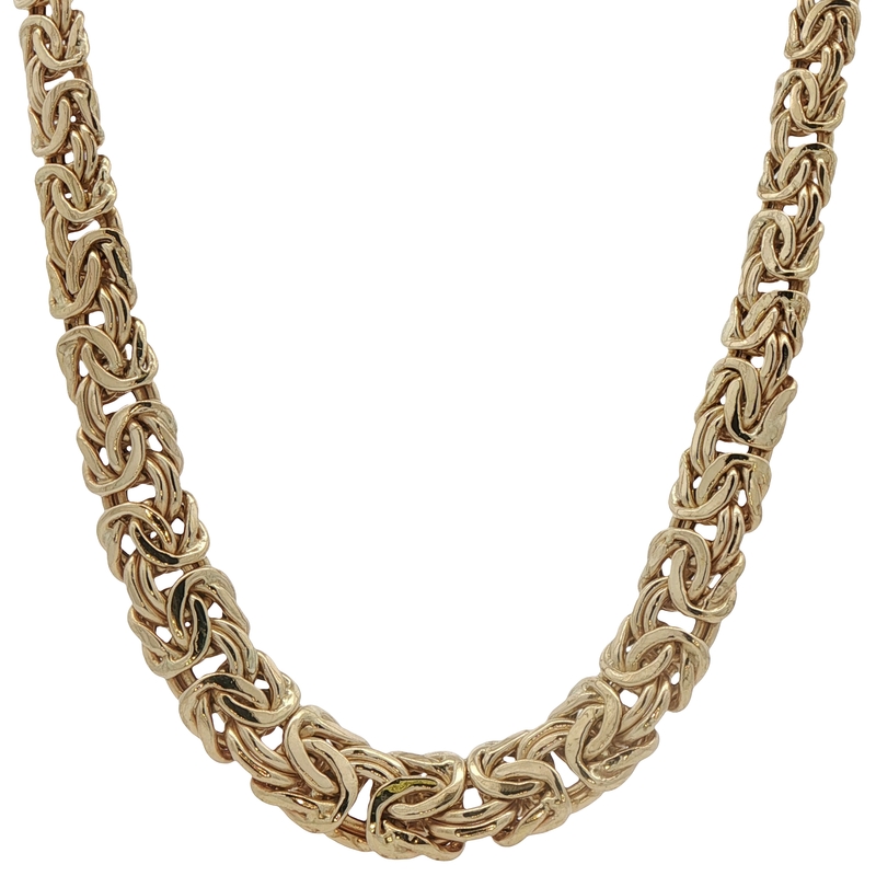 14k Yellow Gold Byzantine Necklace