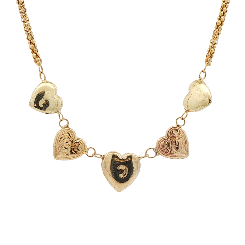 14k Yellow Gold Heart Necklace