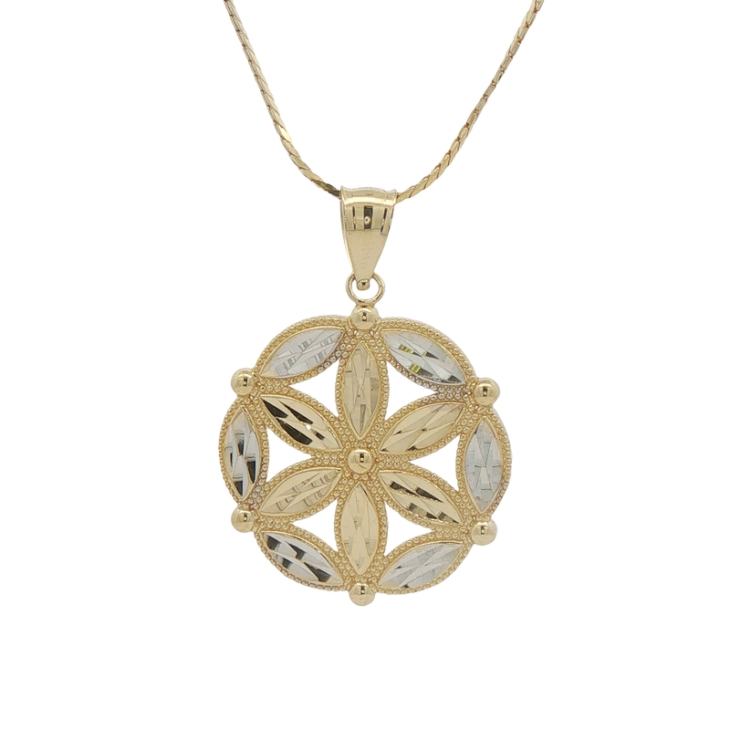 14k Two-tone Pendant Necklace