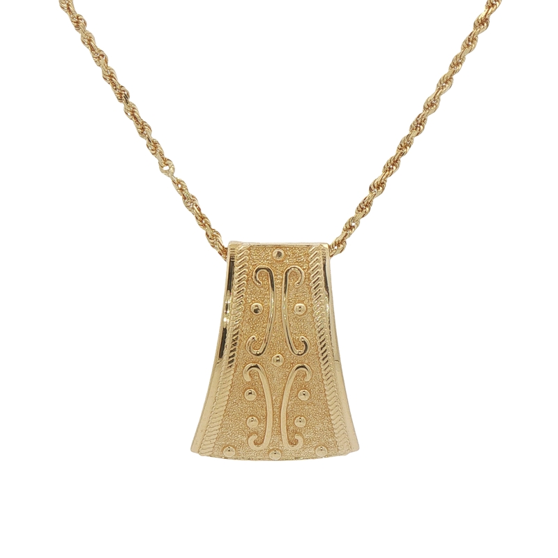 14k Yellow Gold Tapered Pendant