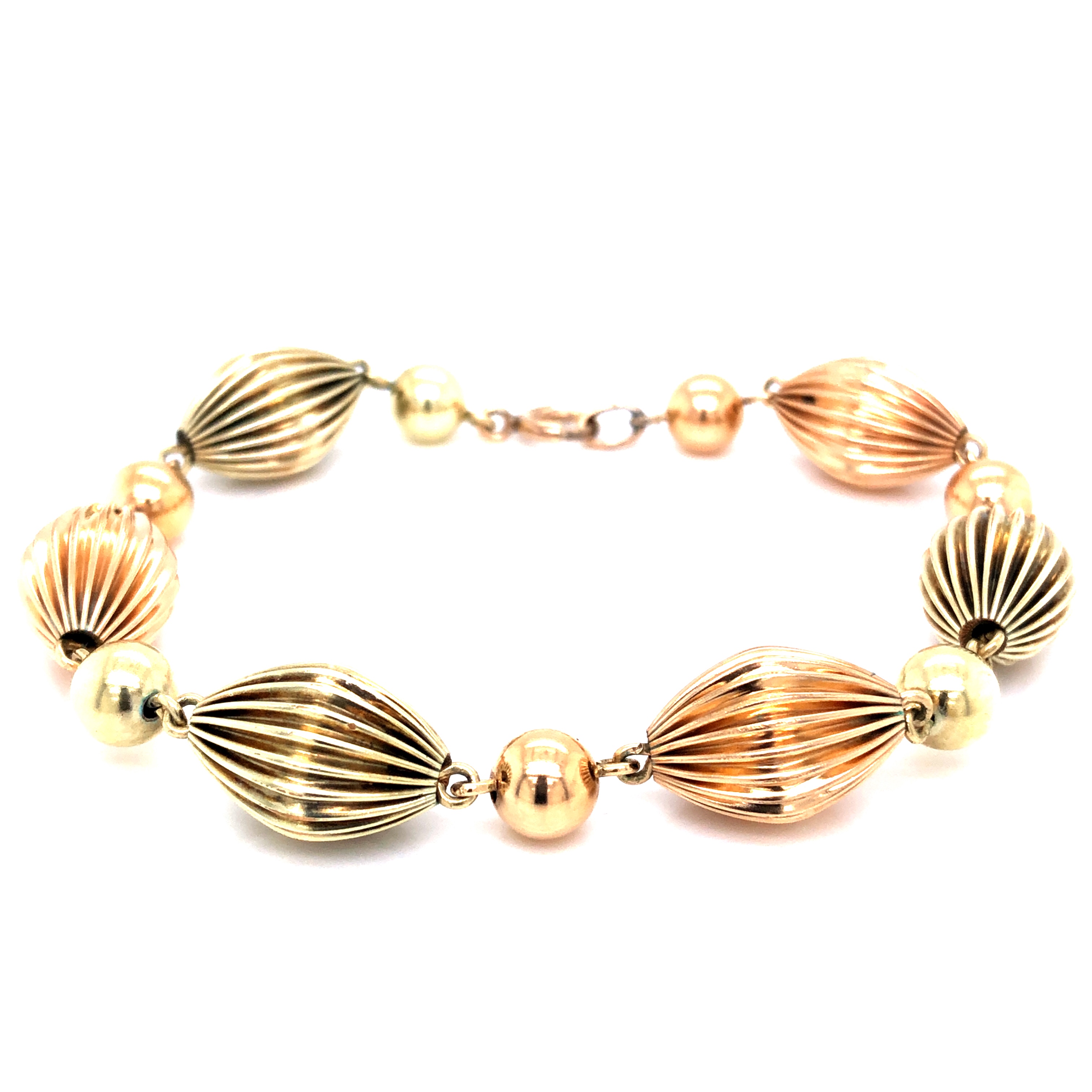 Rose/Green Gold 14 Karat Bracelet  dwt: 5.62