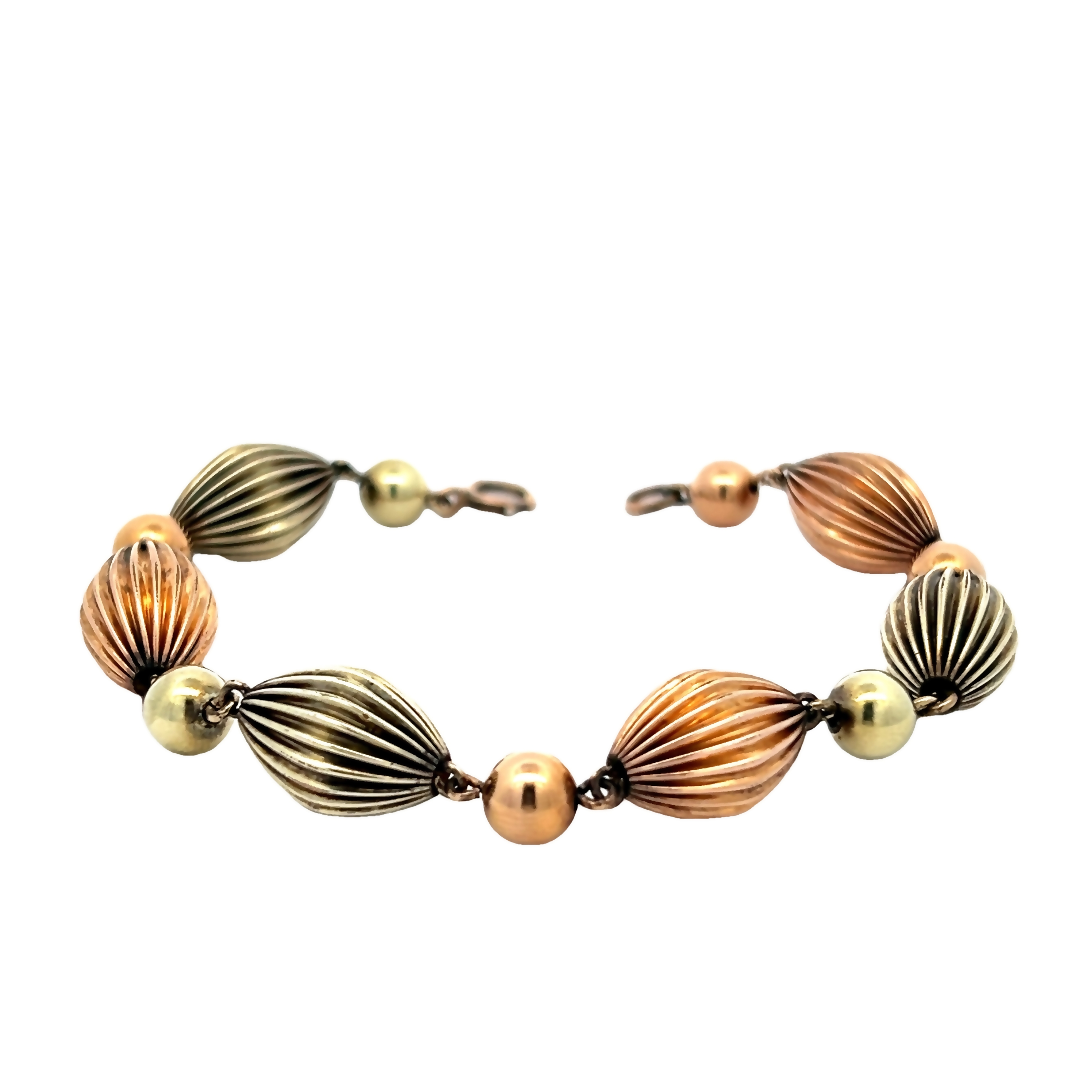 14k Rose And Green Gold Bracelet