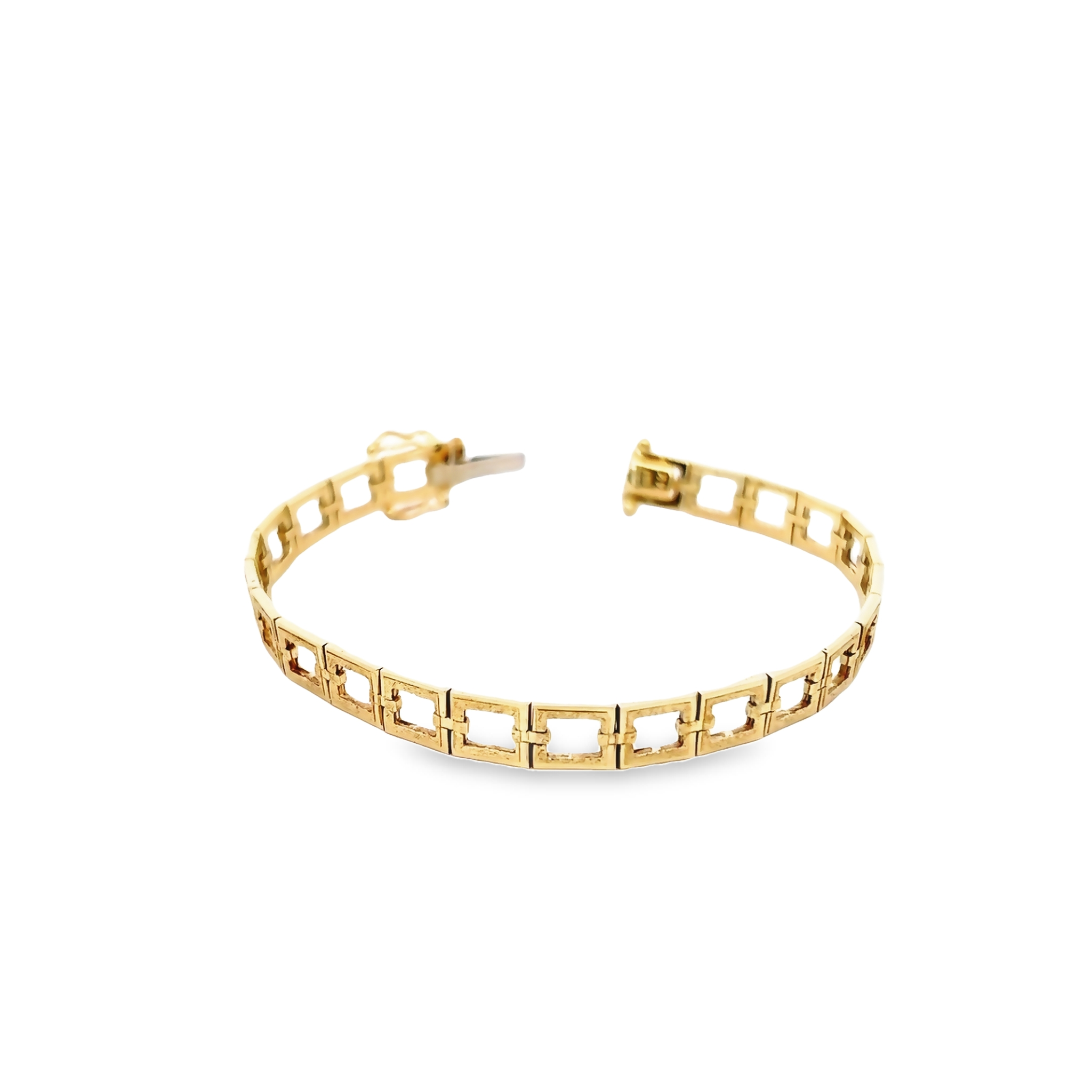 14k Yellow Gold Square Link Bracelet