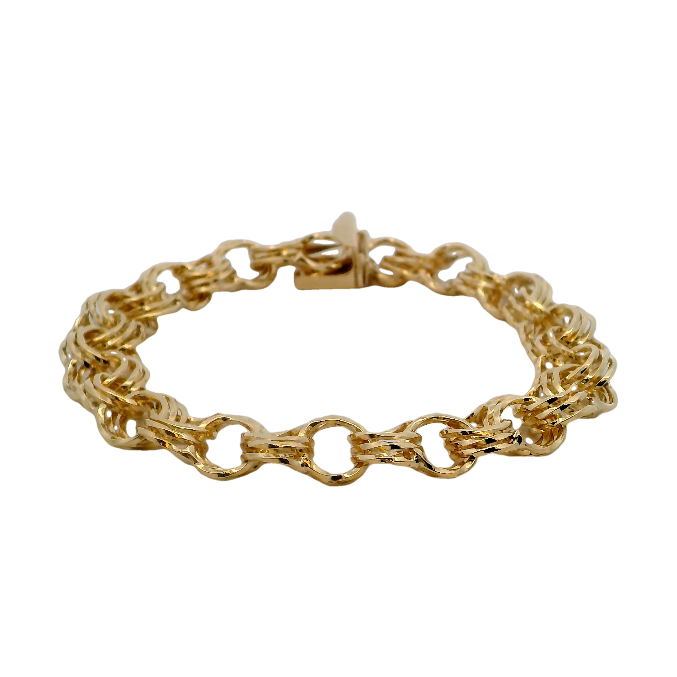 14k Yellow Gold Spiral Ring Bracelet