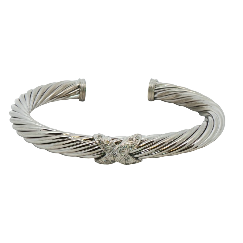 Sterling Silver Diamond Estate Bracelet