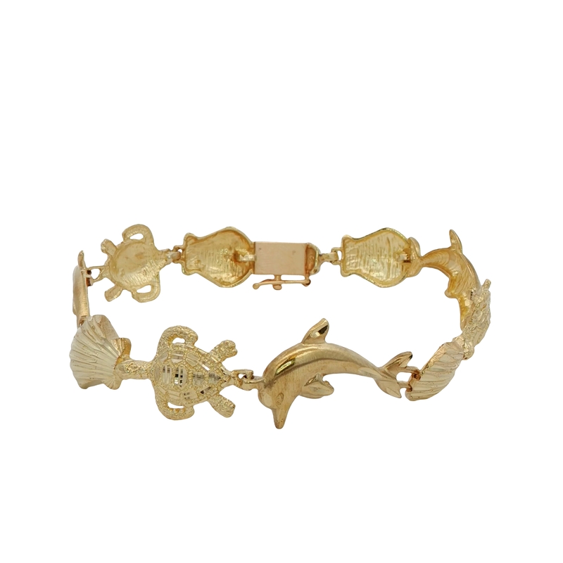 14k Yellow Gold Fancy Link Bracelet