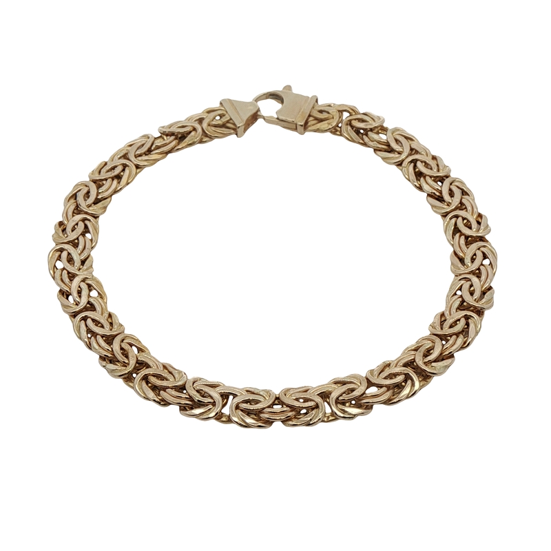 14k Yellow Gold Byzantine Bracelet