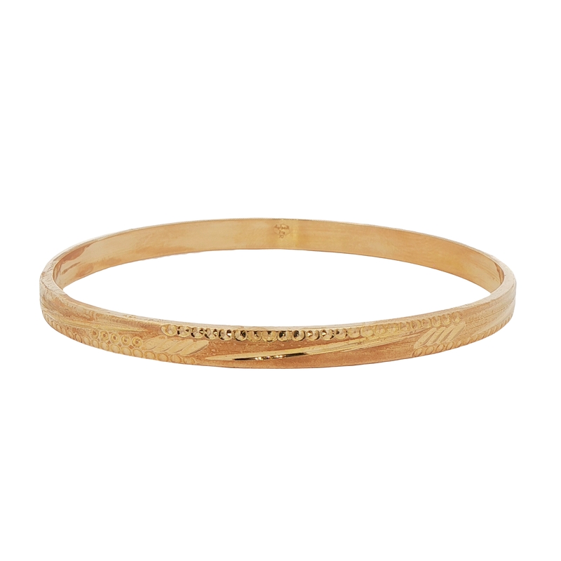 21k Yellow Gold Bangle Bracelet