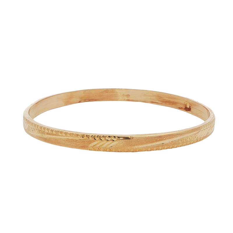 21k Yellow Gold Bangle Bracelet