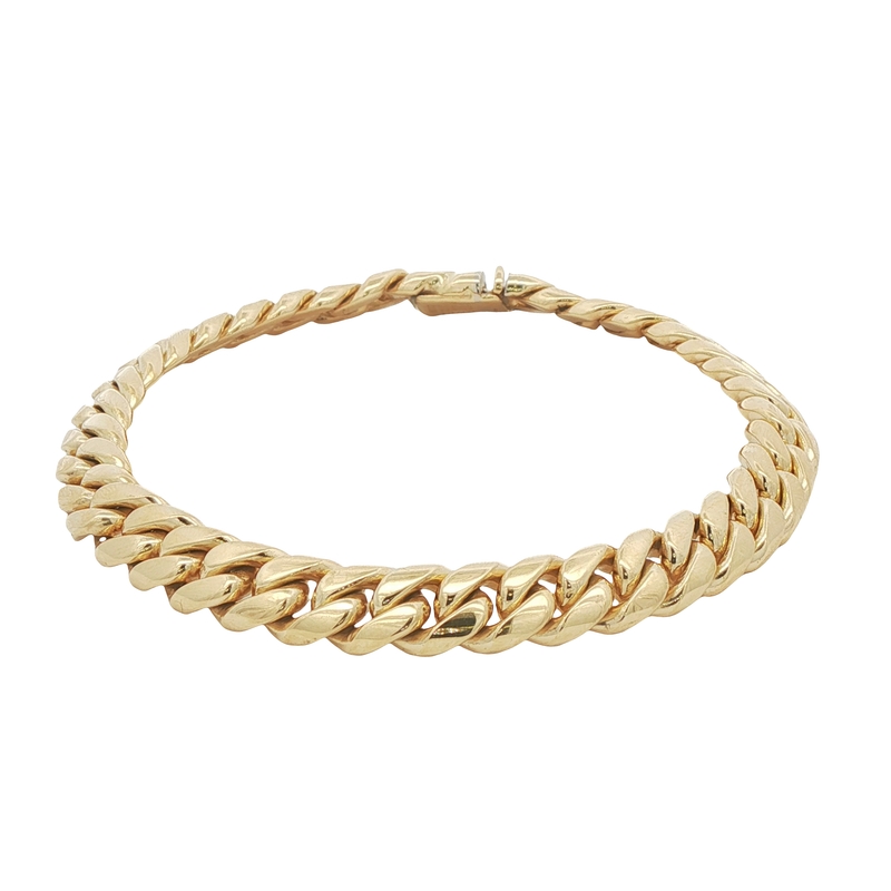 18k Yellow Gold Curb Link Bracelet