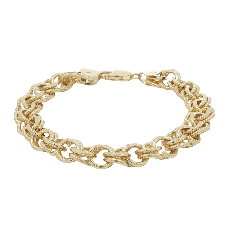 14k Yellow Gold Double Link Bracelet