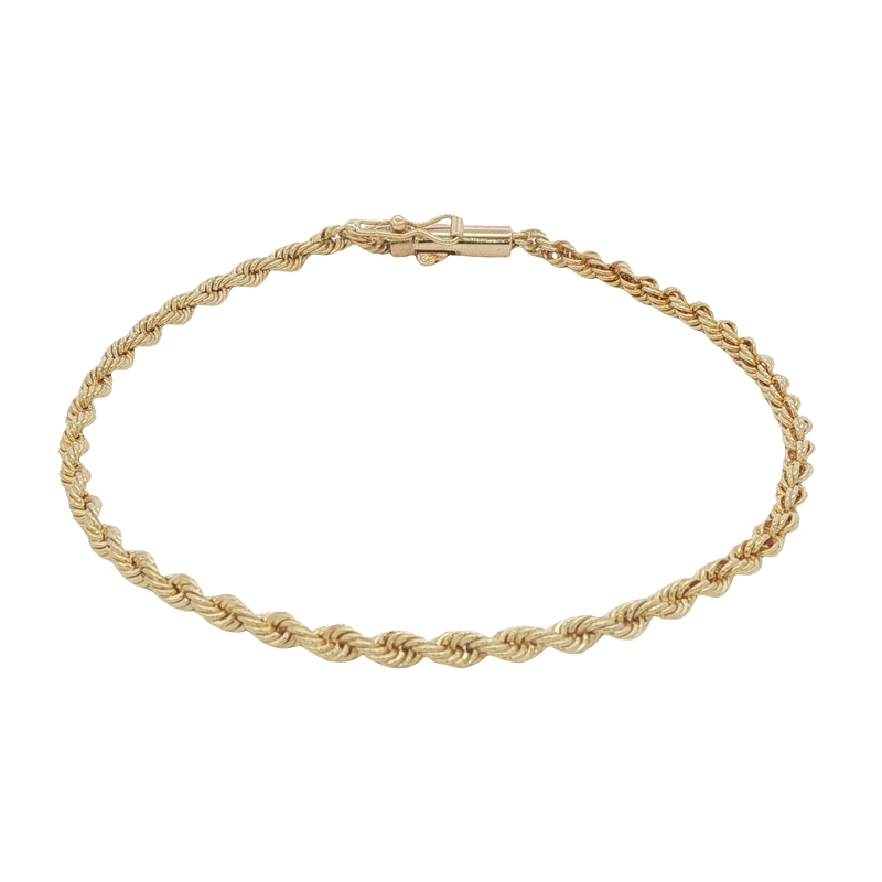 14k Yellow Gold Rope Bracelet