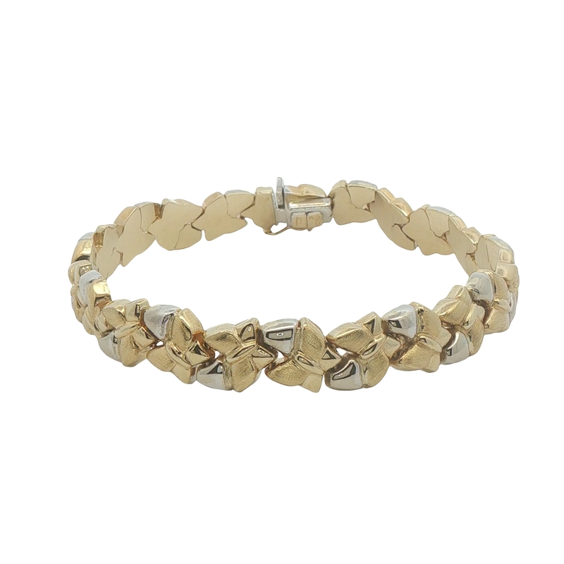 14k Two-tone Butterfly Bracelet