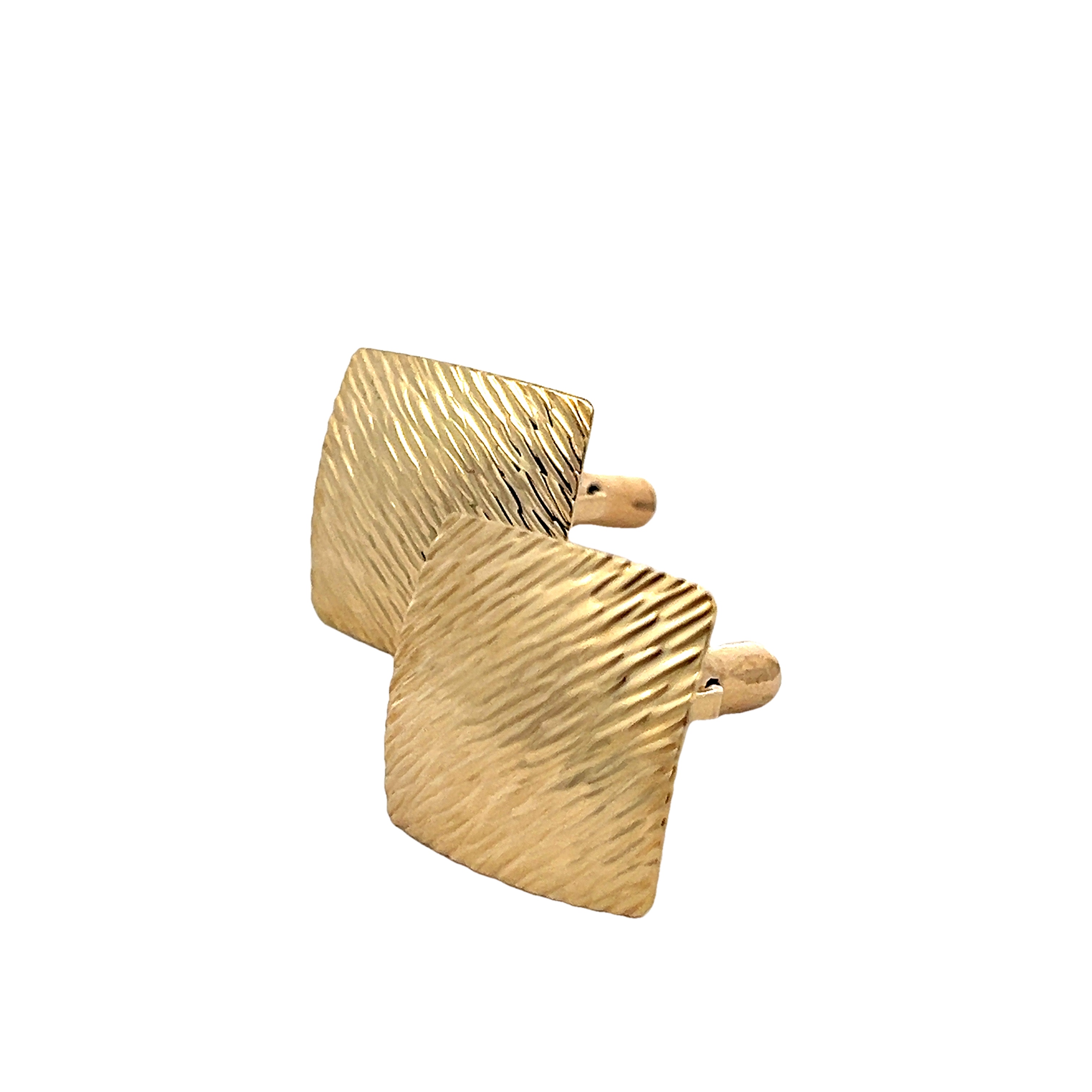 14k Yellow Gold Square Cufflinks