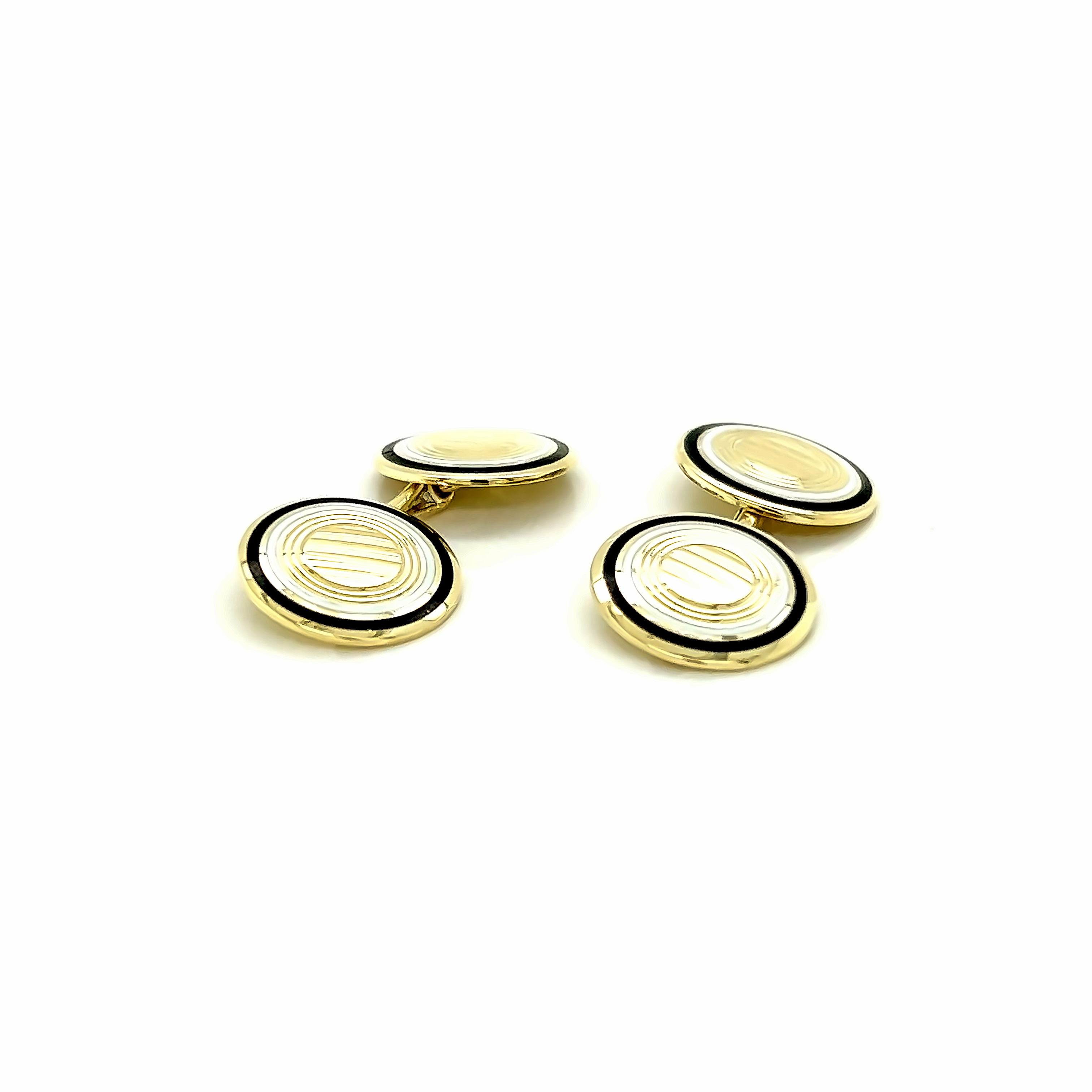 14 Karat Yellow Gold Cufflinks.