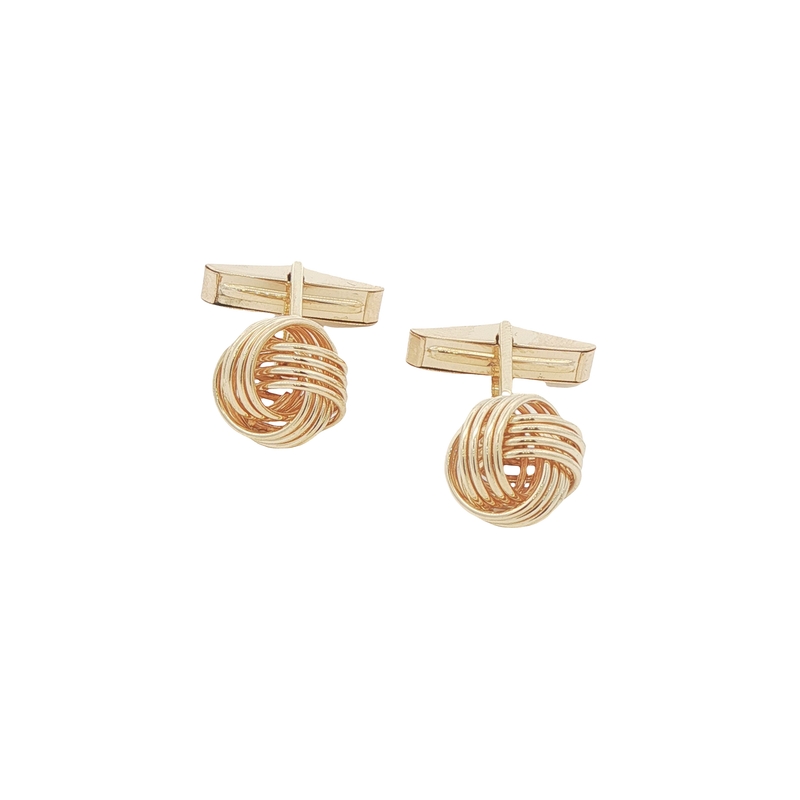 14k Yellow Gold Knot Cufflinks