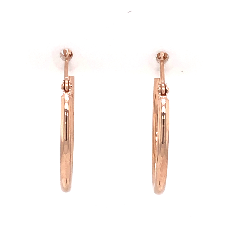 14 Karat Rose Gold Lite Hoop Earrings