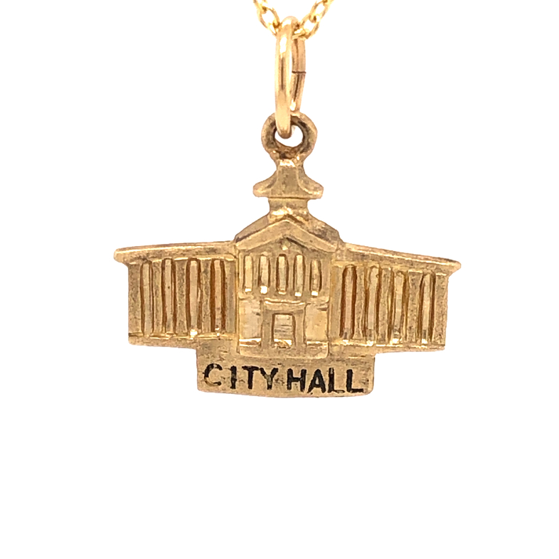 Yellow 14 Karat Frederick City Hall Charm