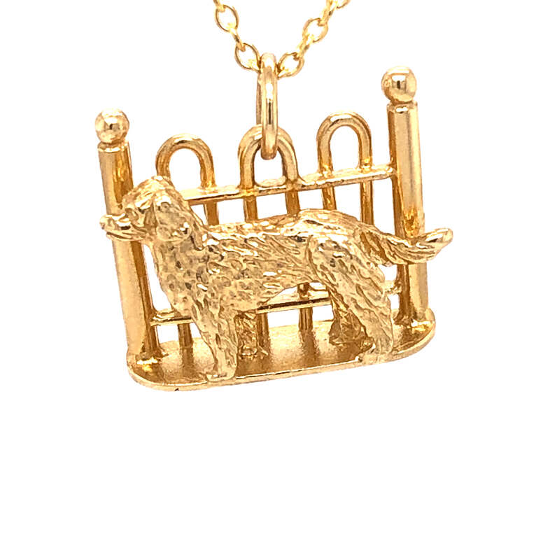 Yellow 14 Karat Charity the dog Charm
