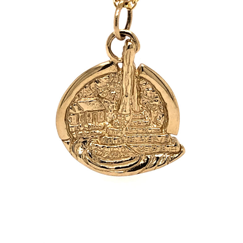 Yellow 14 Karat Charm  dwt: 3.5