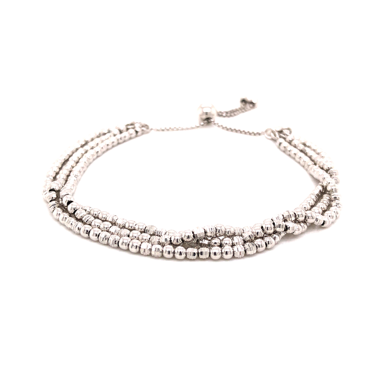 SS Diamond Cut Bead Bracelet