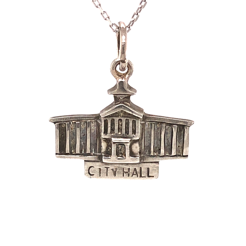 Ladies sterling Frederick City Hall charm.